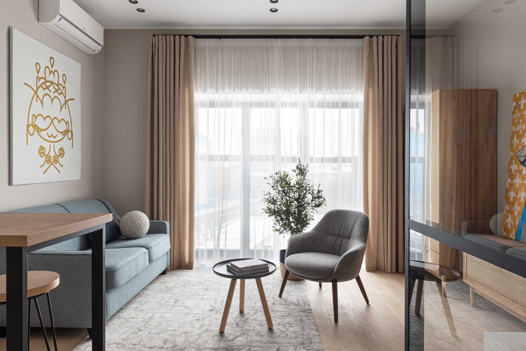 Könnyed, nyitott elrendezés egyedül élő férfinak: 32 m2-es lakás új lakóparkban Könnyed, nyitott elrendezés egyedül élő férfinak: 32 m2-es lakás új lakóparkban