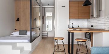 Könnyed, nyitott elrendezés egyedül élő férfinak: 32 m2-es lakás új lakóparkban