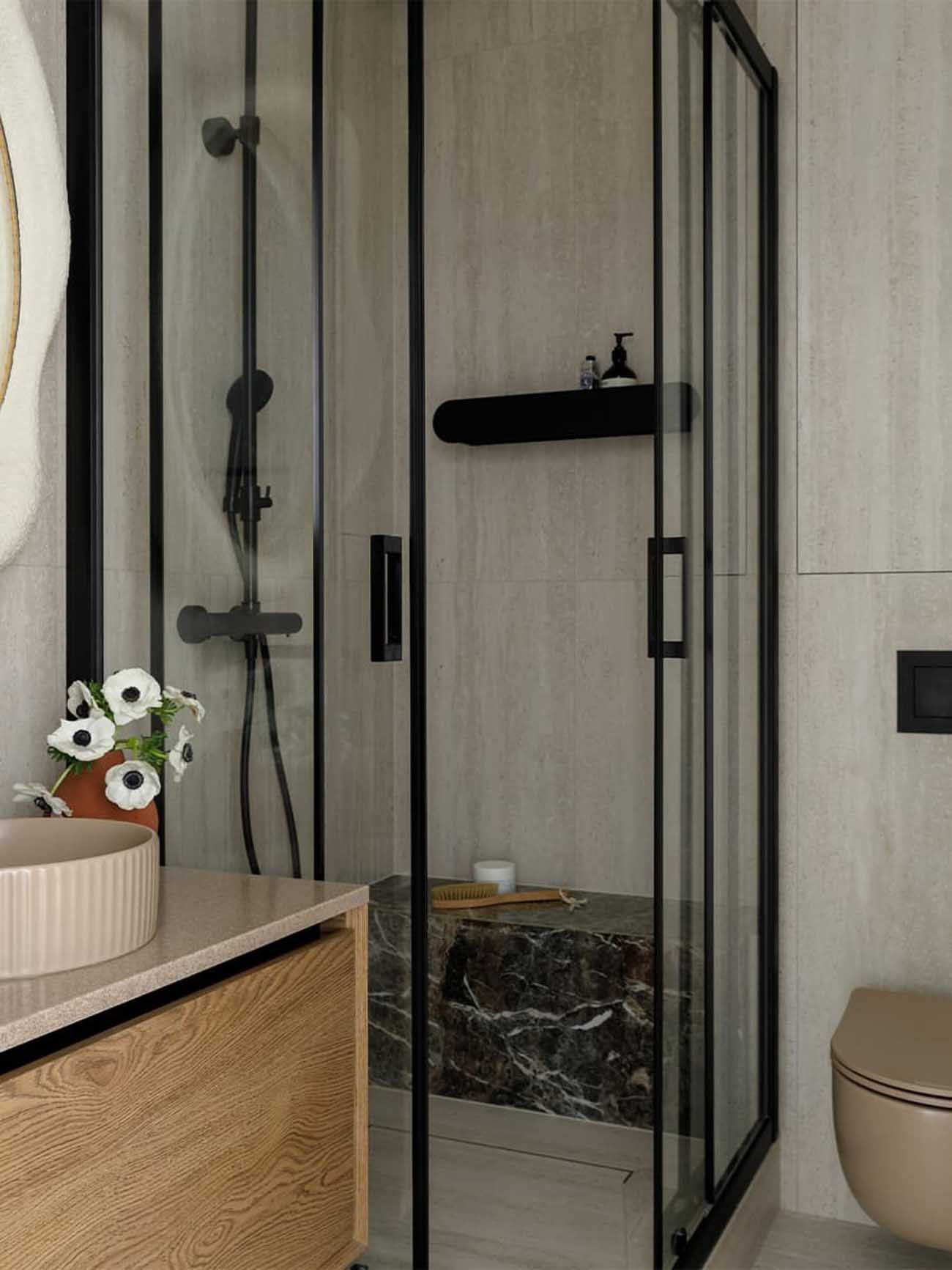 Boltíves átjárók és textil térelválasztók harmóniája 37 m2-en Boltíves átjárók és textil térelválasztók harmóniája 37 m2-en