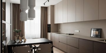 Elegáns, letisztult enteriőr semleges színvilággal 75m2-en