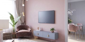 Fáradt, poros rózsaszín és lágy szürke árnyalatok háromszobás lakásban