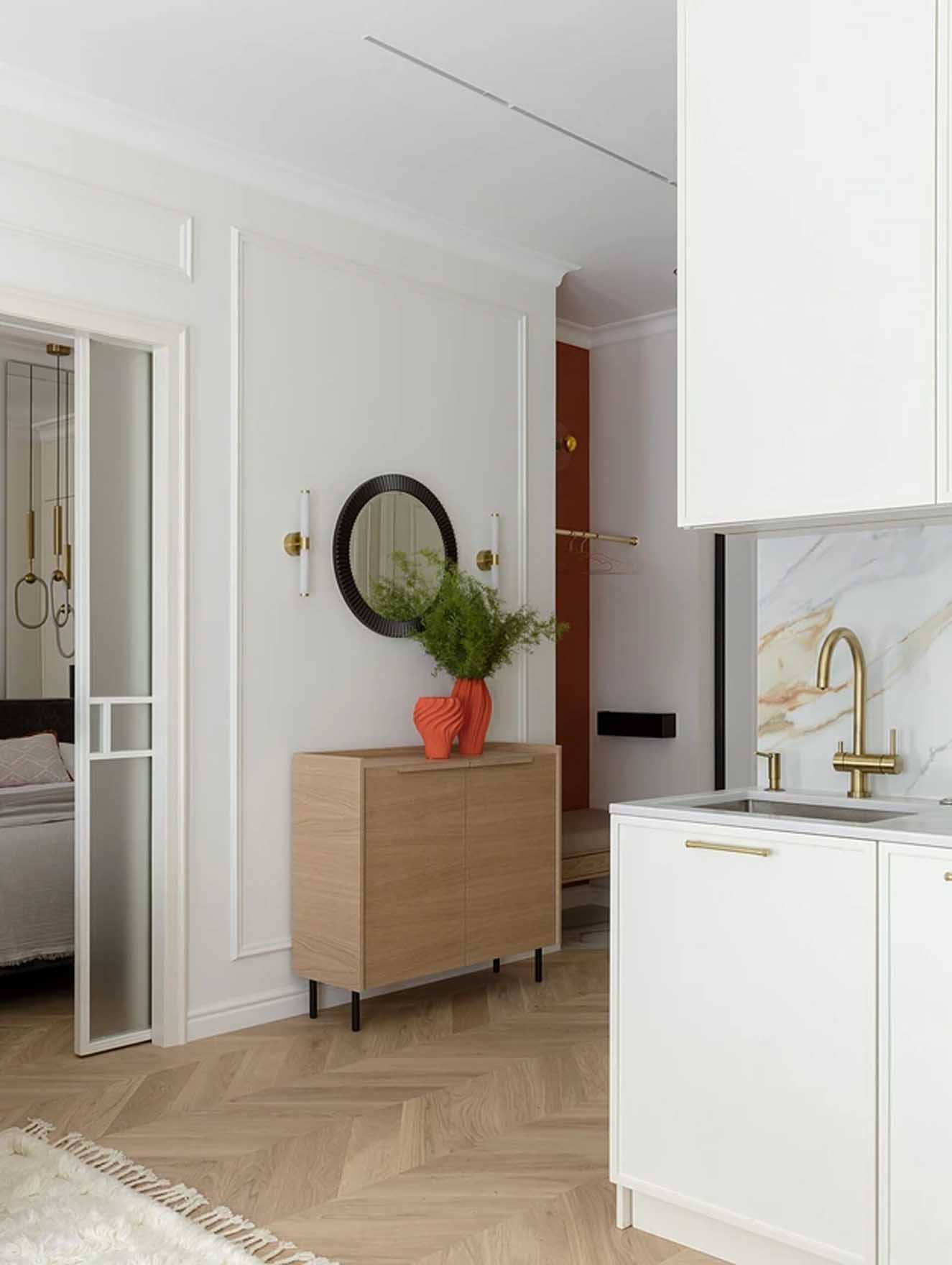 Férfi lakása, hölgyek otthonára jellemző könnyedség és melegség 41 m2-en Férfi lakása, hölgyek otthonára jellemző könnyedség és melegség 41 m2-en