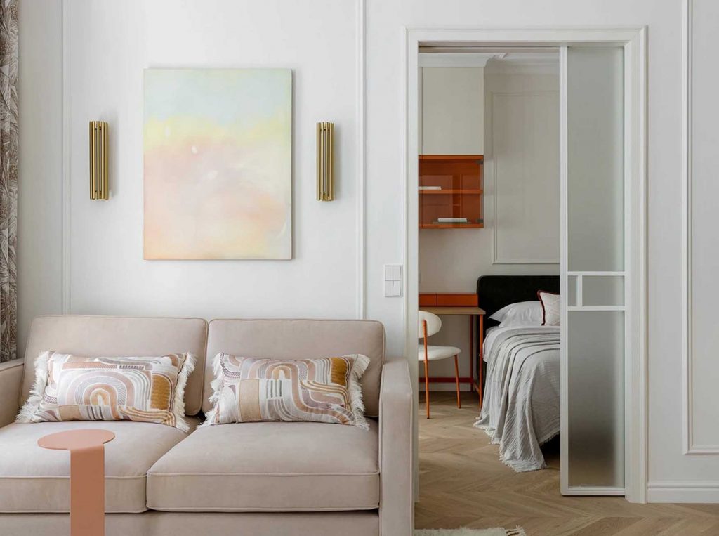 Férfi lakása, hölgyek otthonára jellemző könnyedség és melegség 41 m2-en