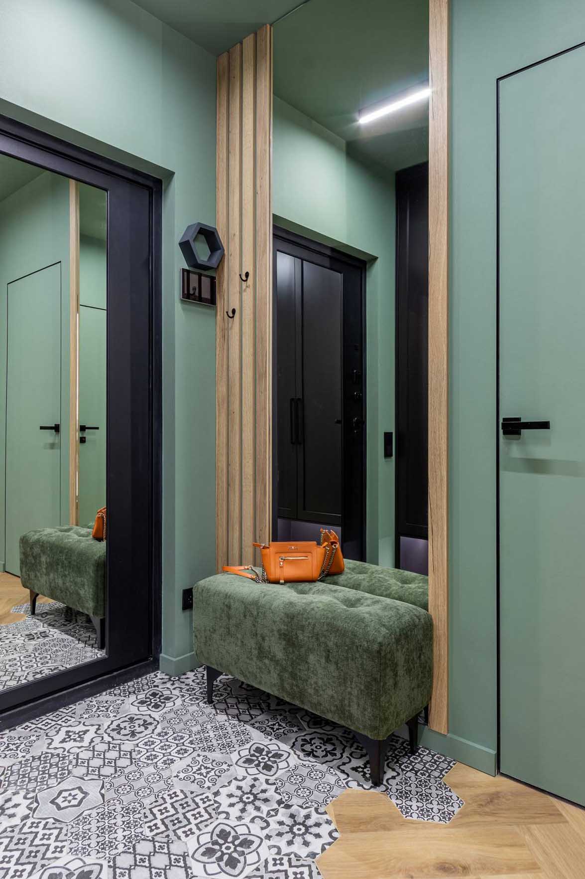 Frissesség 50 m2-en: fiatal nő első otthona zöld tónusokkal és egyedi megoldásokkal Frissesség 50 m2-en: fiatal nő első otthona zöld tónusokkal és egyedi megoldásokkal