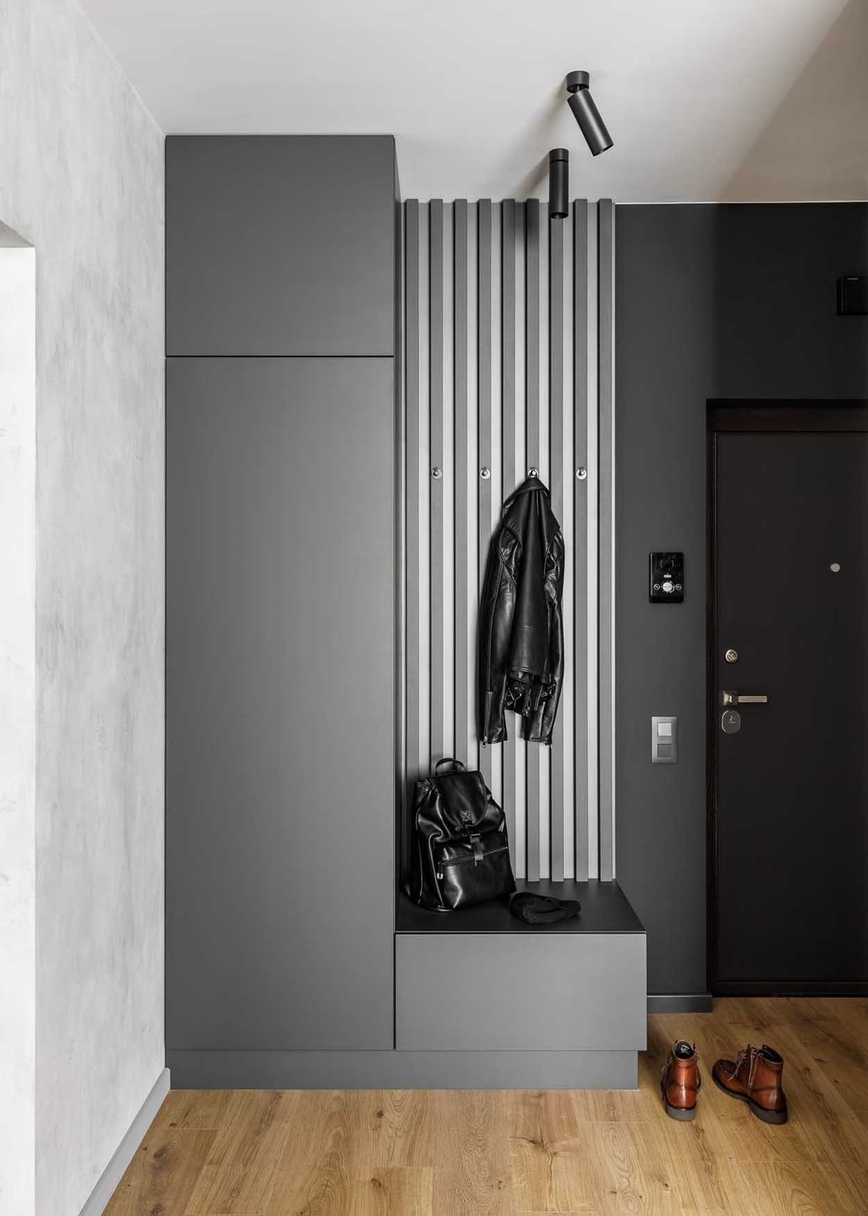 Grafitszürke és betonhatású dekorvakolat: férfias minimalista otthon Grafitszürke és betonhatású dekorvakolat: férfias minimalista otthon