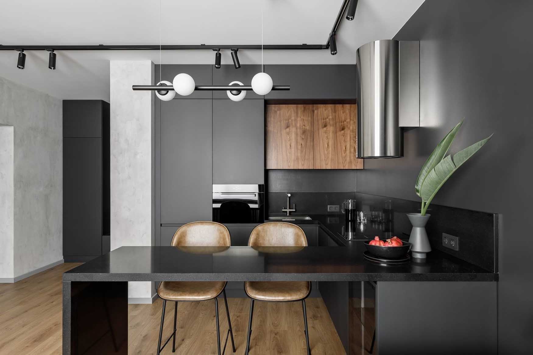 Grafitszürke és betonhatású dekorvakolat: férfias minimalista otthon Grafitszürke és betonhatású dekorvakolat: férfias minimalista otthon