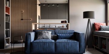 Ideális elosztás és színvilág egy egyedül élő férfi otthonában