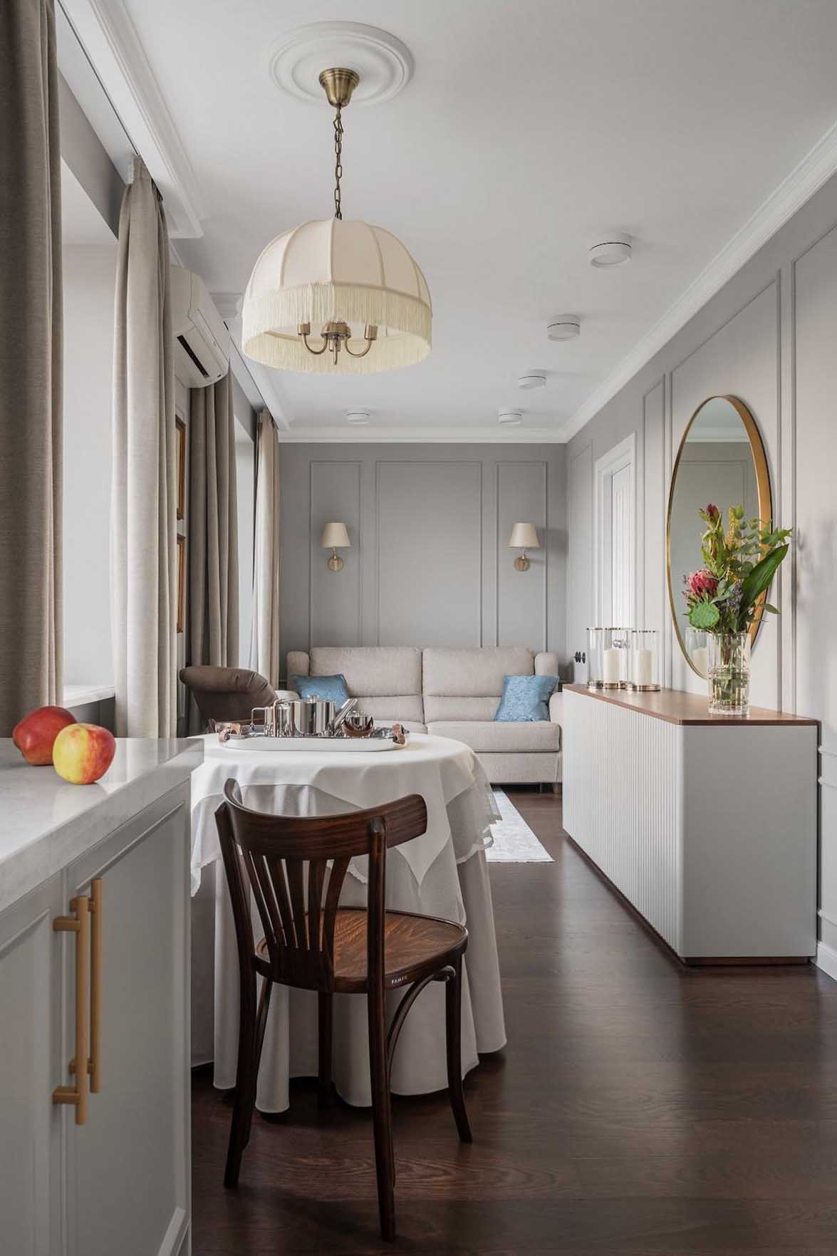 Időtlen elegancia férfi 48 m2-es lakásában: meleg szürke-bézs árnyalatok Időtlen elegancia férfi 48 m2-es lakásában: meleg szürke-bézs árnyalatok