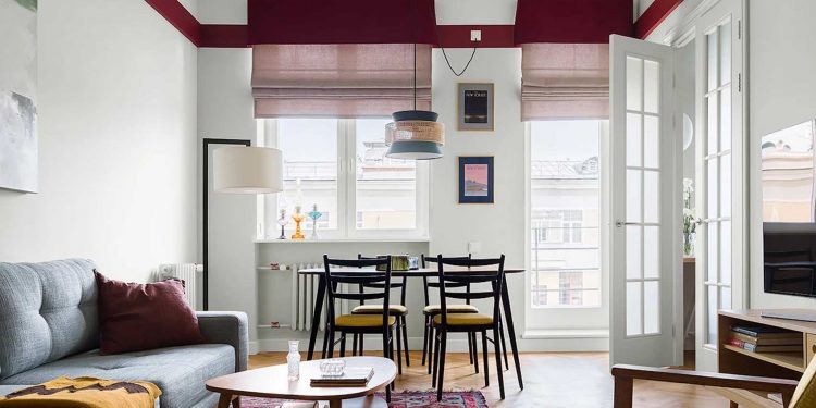 Retro báj és modern funkcionalitás, bérházban felújított 80m2-es lakás