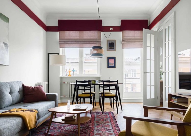 Retro báj és modern funkcionalitás, bérházban felújított 80m2-es lakás