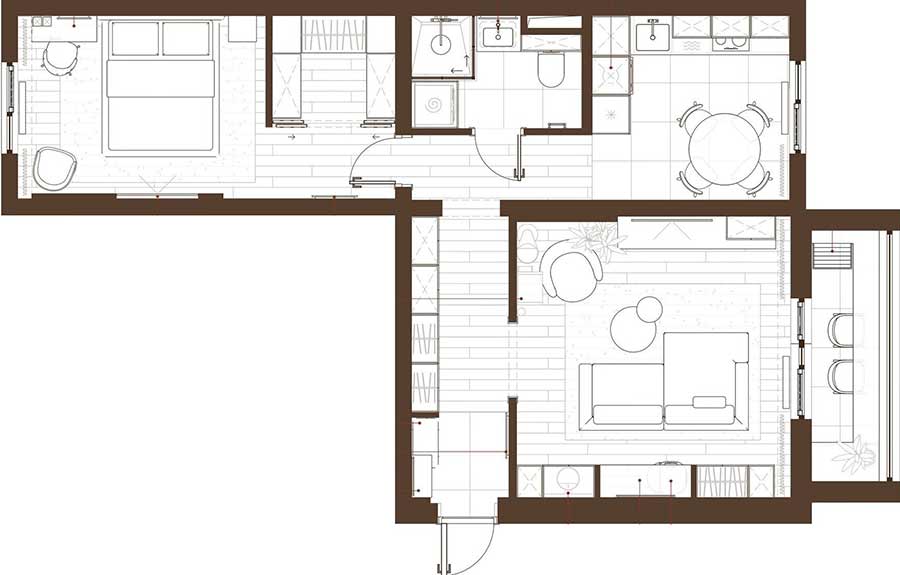 Így lett szuper kényelmes és jól felszerelt a már nagyon elavult, 61 m2-es lakás Így lett szuper kényelmes és jól felszerelt a már nagyon elavult, 61 m2-es lakás