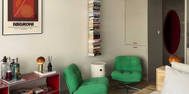 Kis lakás szokatlan és egyedi ágy kialakítással