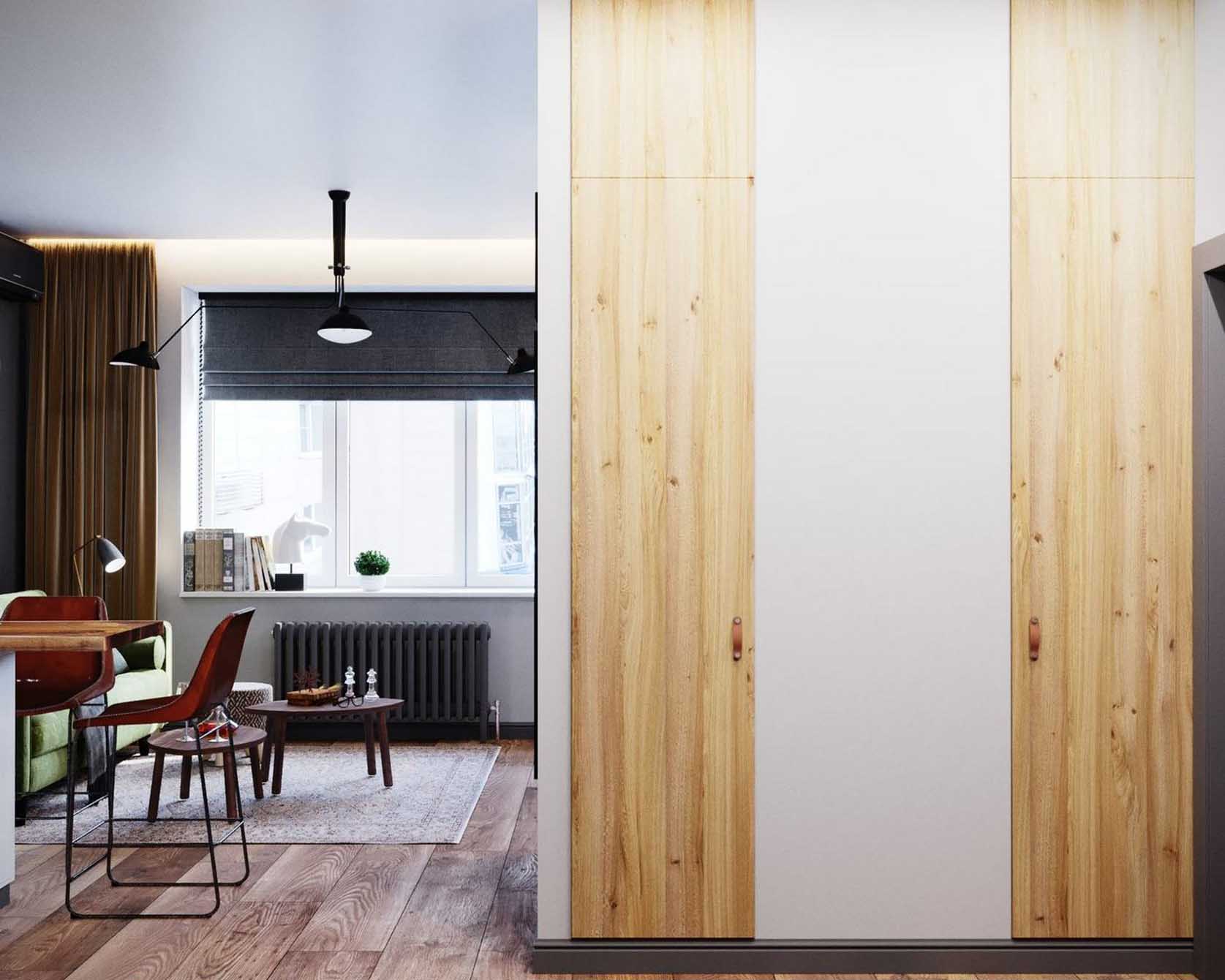 Kis lakás, bátor térszervezés és letisztult design