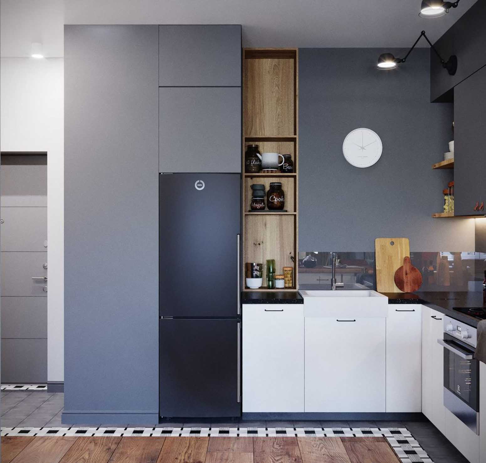 Kis lakás, bátor térszervezés és letisztult design