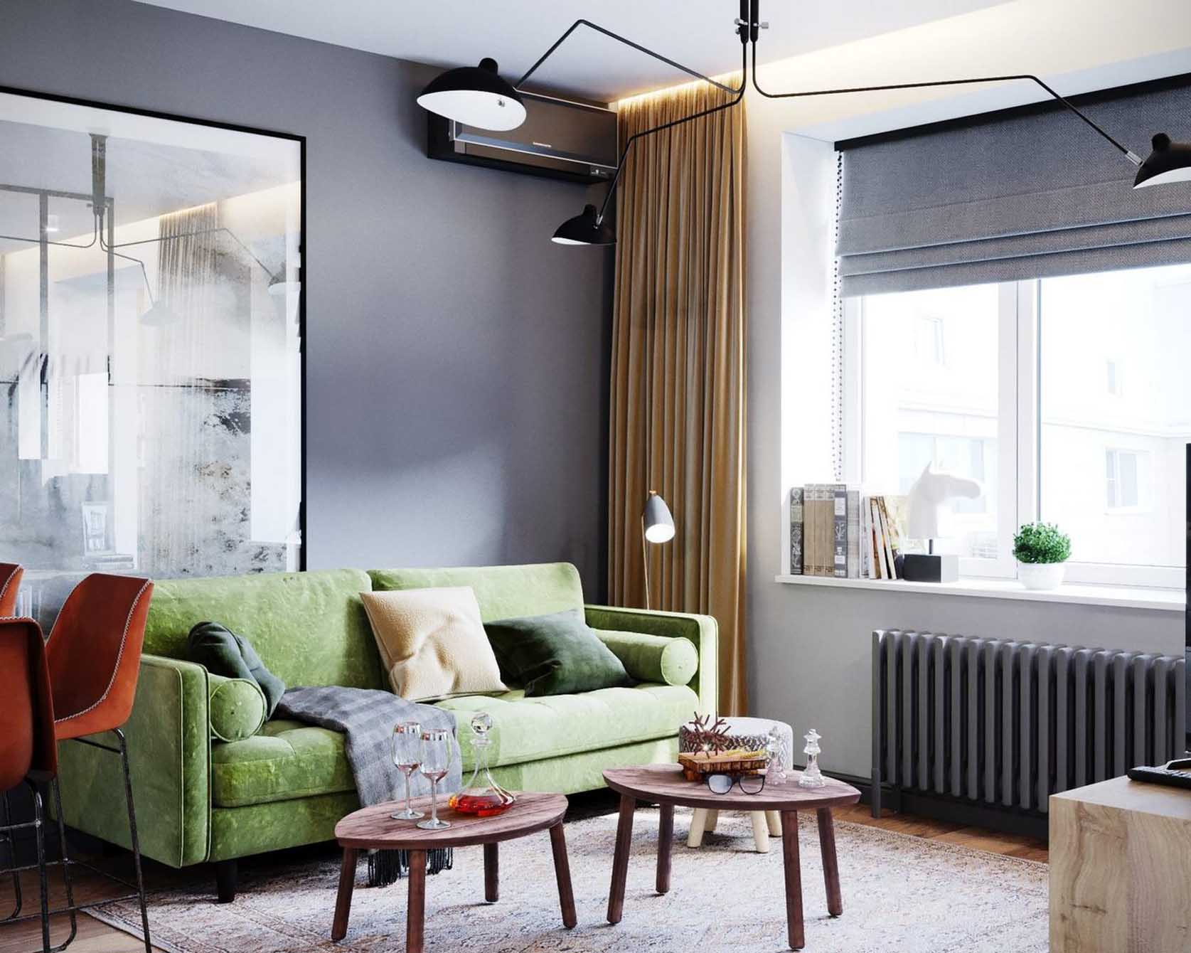 Kis lakás, bátor térszervezés és letisztult design