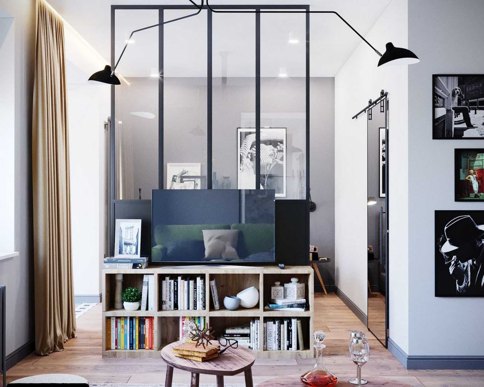 Kis lakás, bátor térszervezés és letisztult design