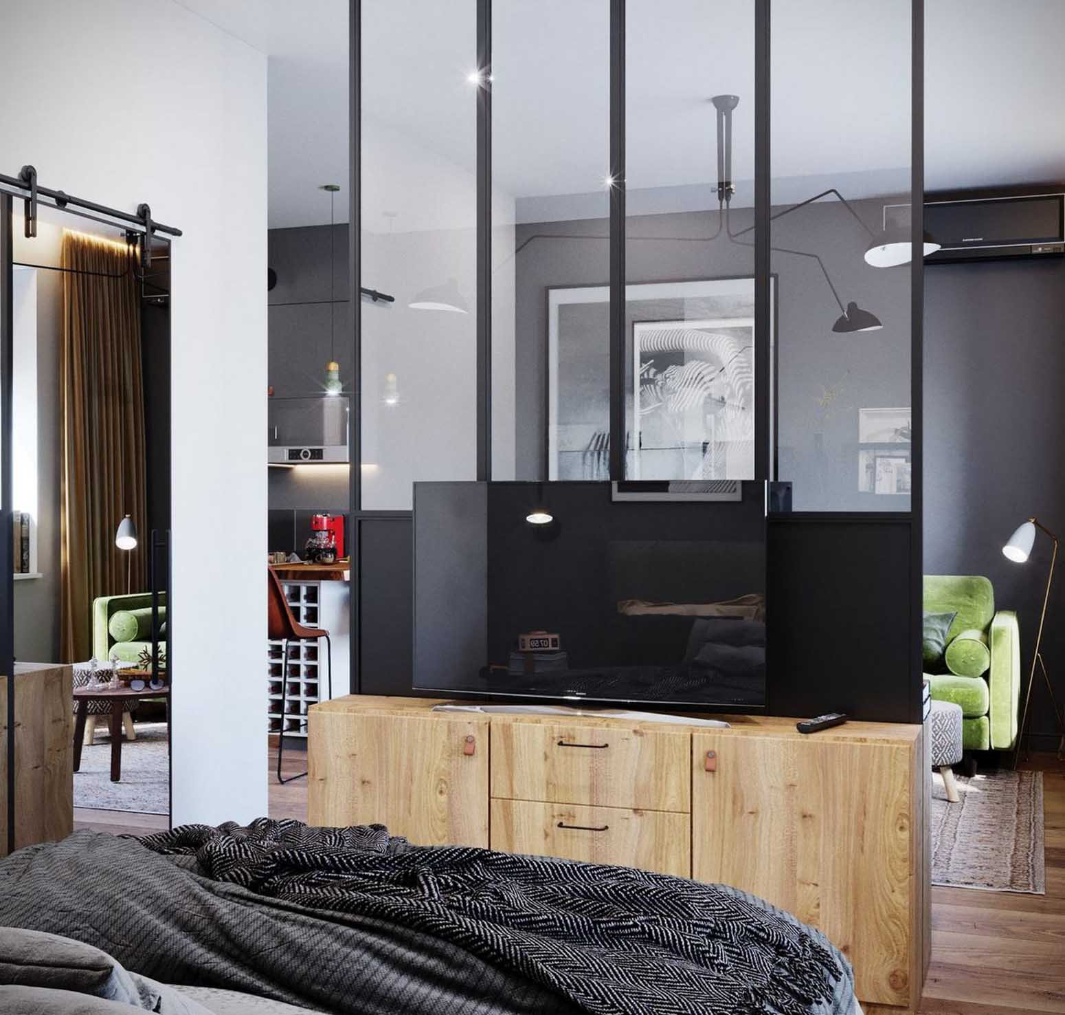 Kis lakás, bátor térszervezés és letisztult design