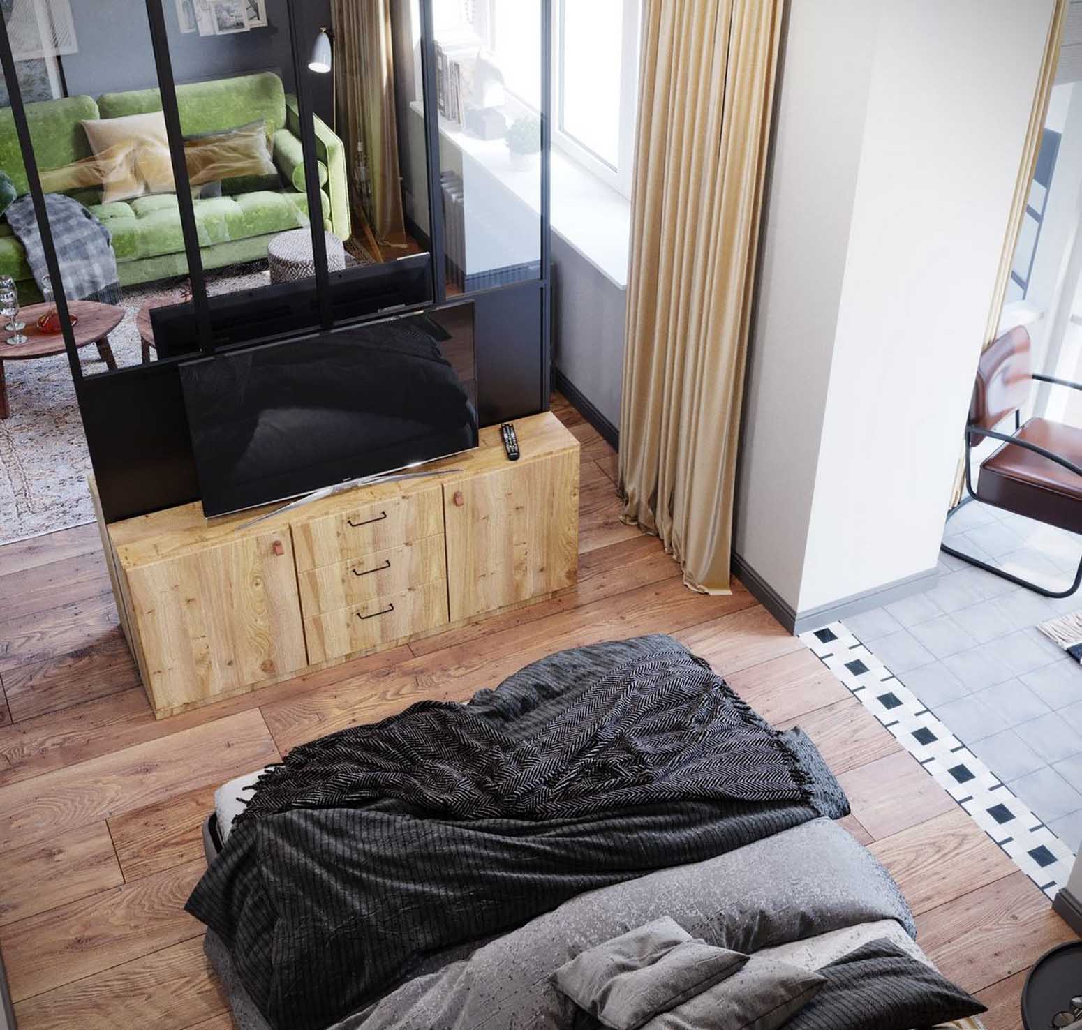 Kis lakás, bátor térszervezés és letisztult design