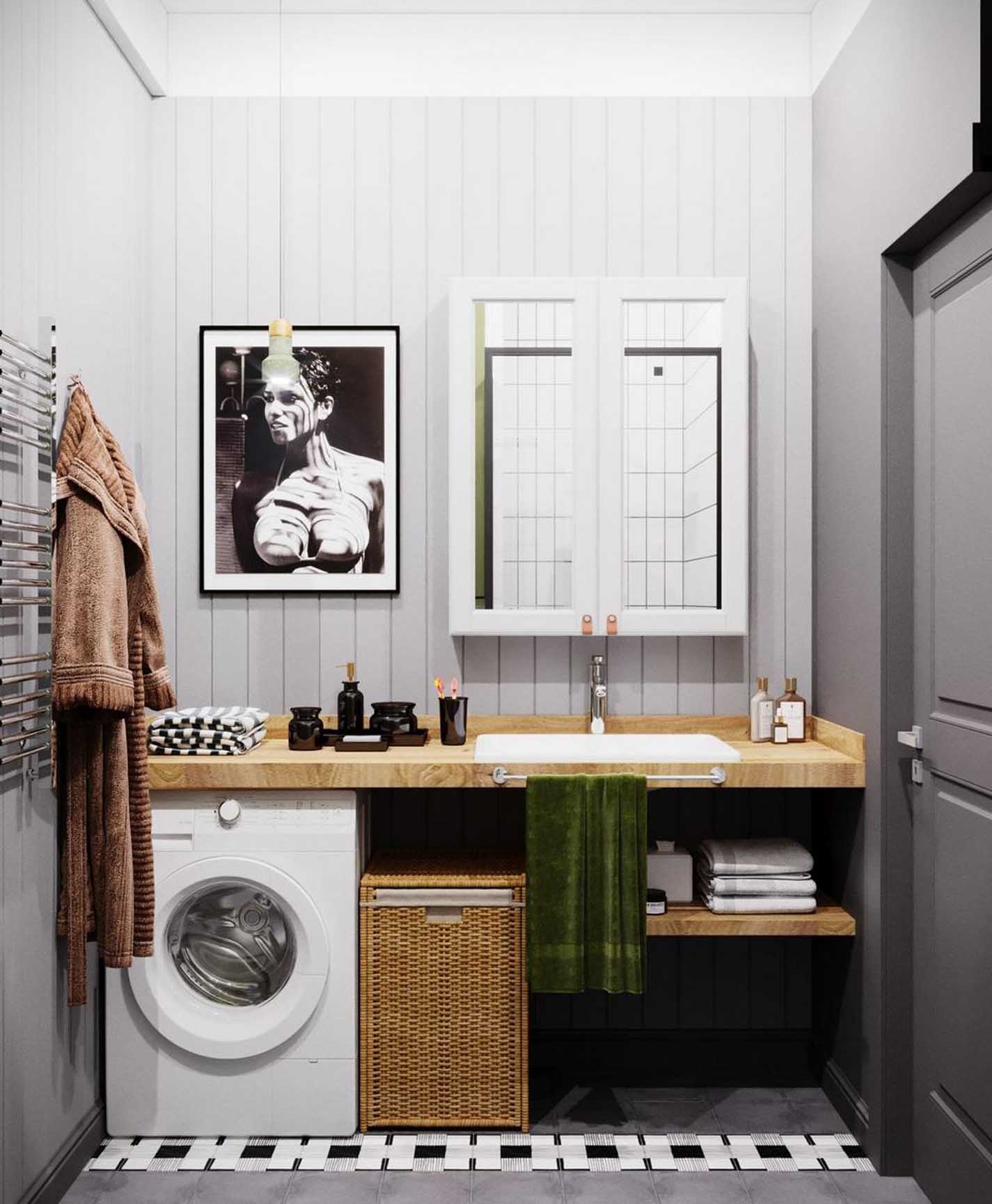 Kis lakás, bátor térszervezés és letisztult design