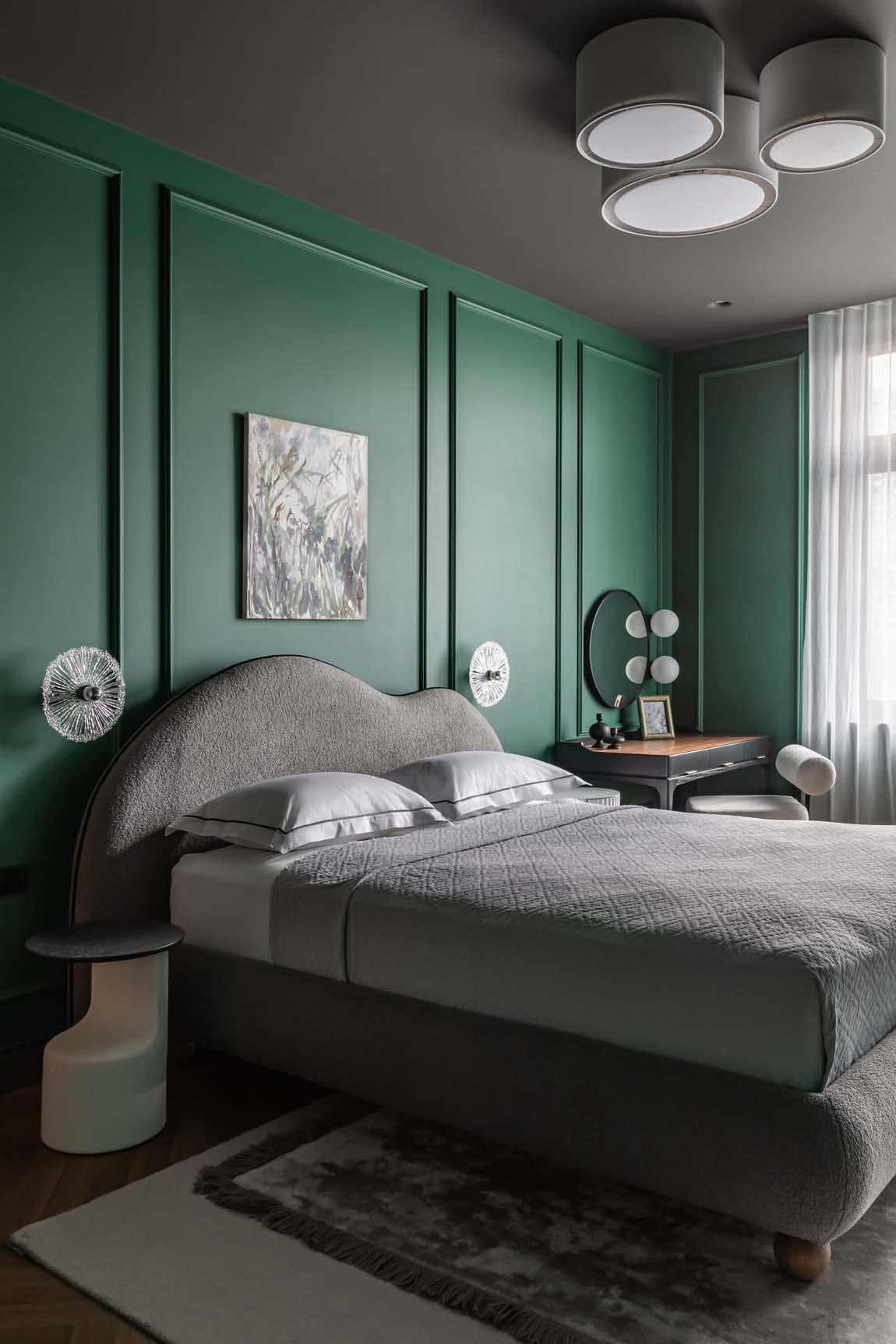 Zöld, szürke, bézs, terrazzo és rejtett tárolórendszerek 75 m2-en Zöld, szürke, bézs, terrazzo és rejtett tárolórendszerek 75 m2-en