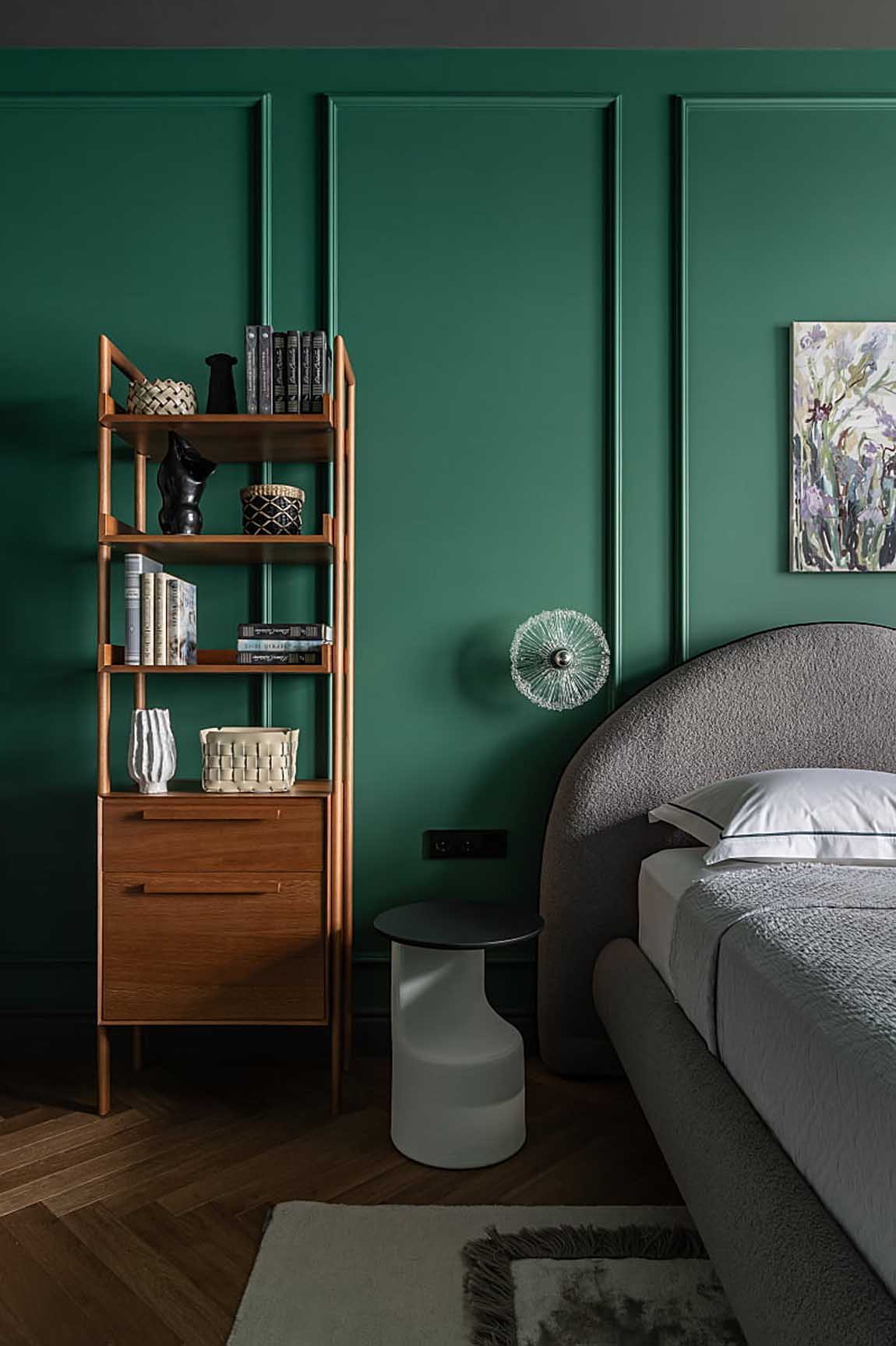 Zöld, szürke, bézs, terrazzo és rejtett tárolórendszerek 75 m2-en Zöld, szürke, bézs, terrazzo és rejtett tárolórendszerek 75 m2-en