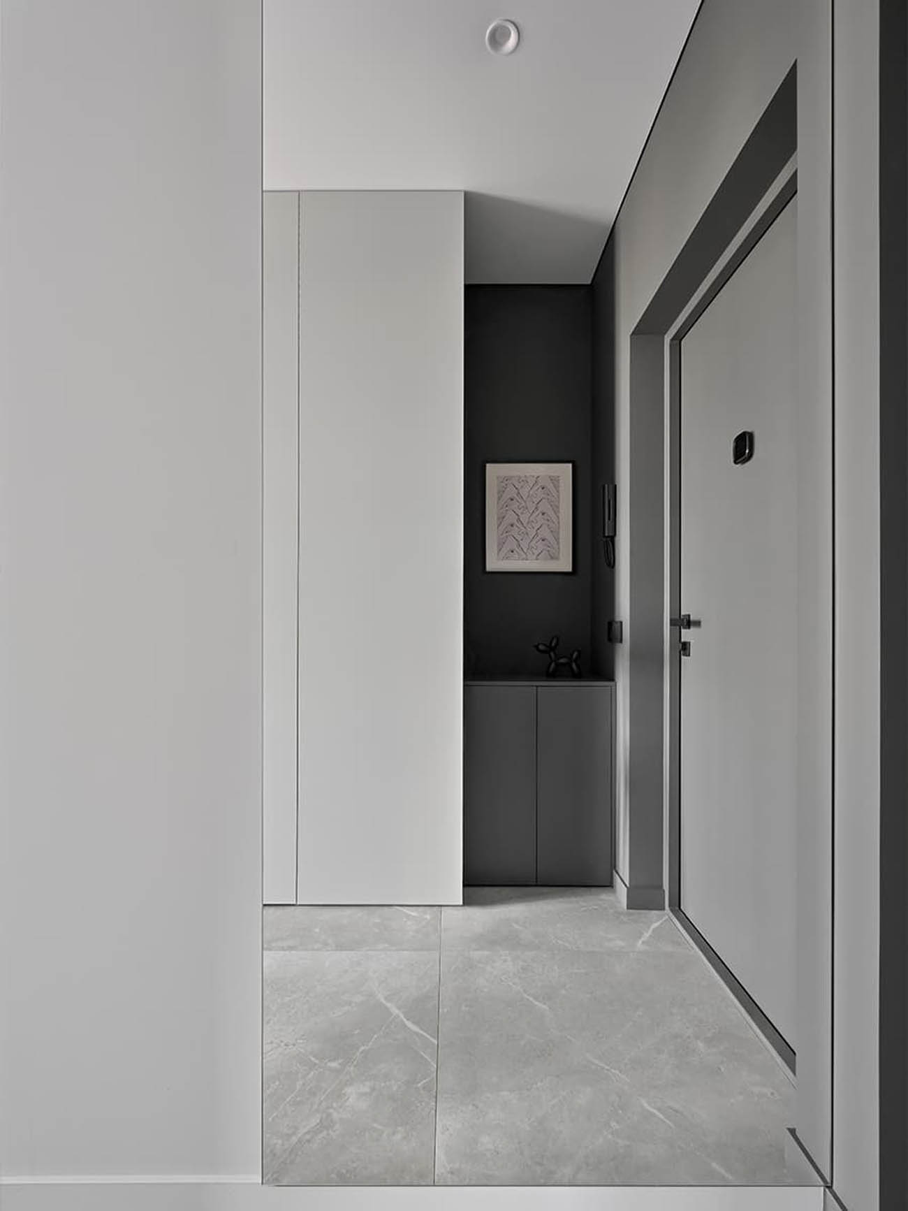 Modern minimalista legénylakás új lakóparkban Modern minimalista legénylakás új lakóparkban