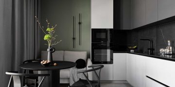 Modern minimalista legénylakás új lakóparkban