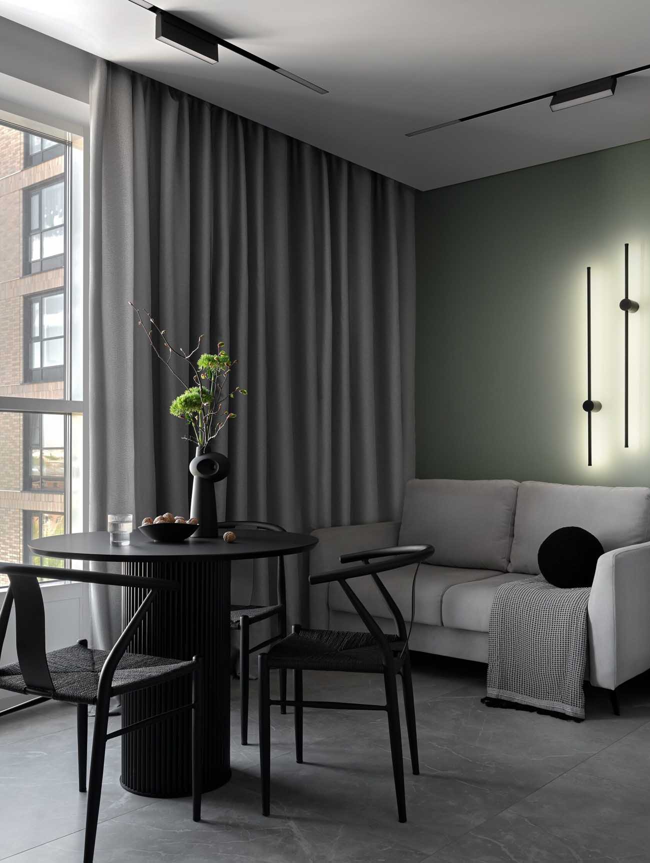 Modern minimalista legénylakás új lakóparkban Modern minimalista legénylakás új lakóparkban