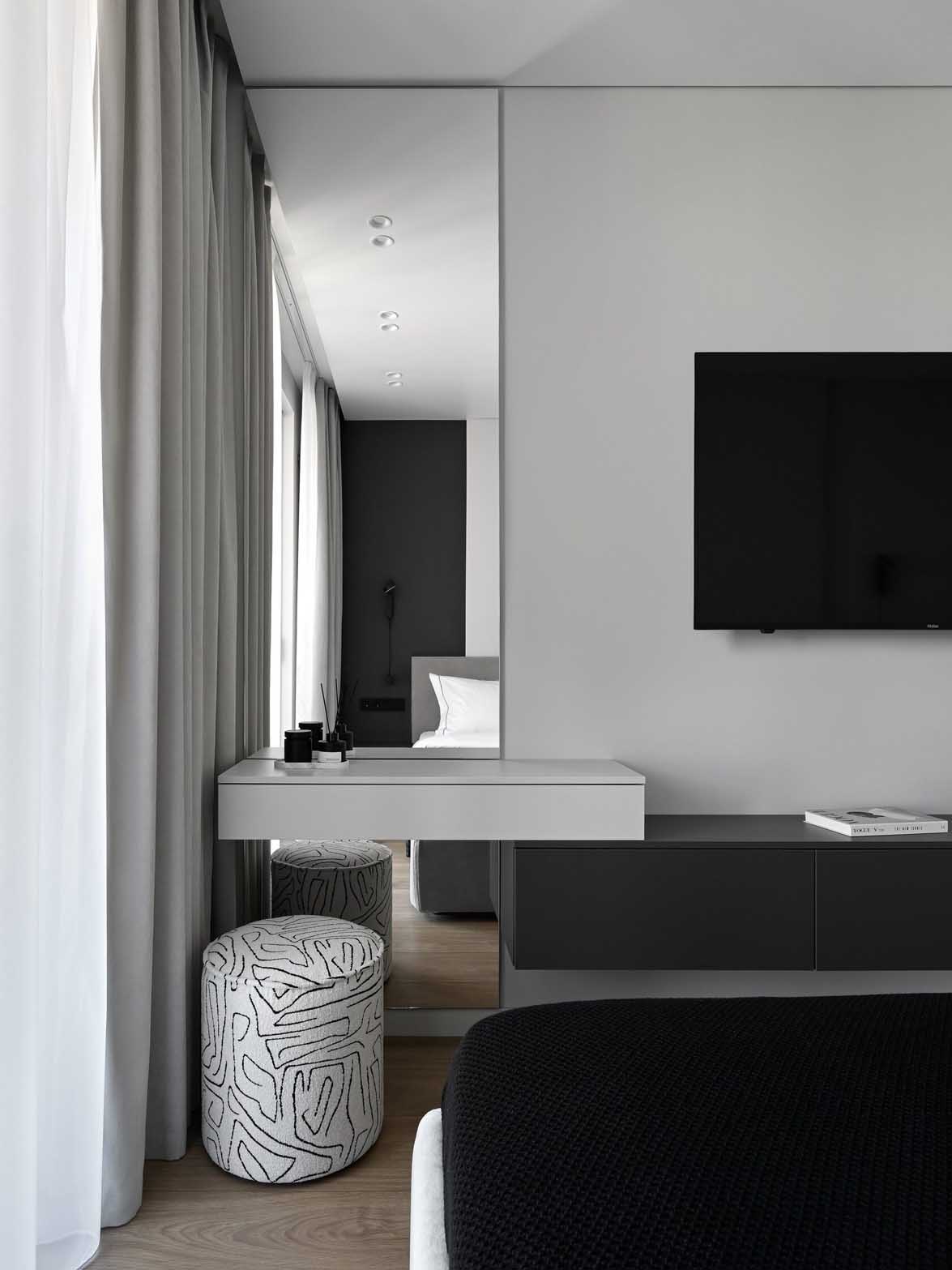 Modern minimalista legénylakás új lakóparkban Modern minimalista legénylakás új lakóparkban