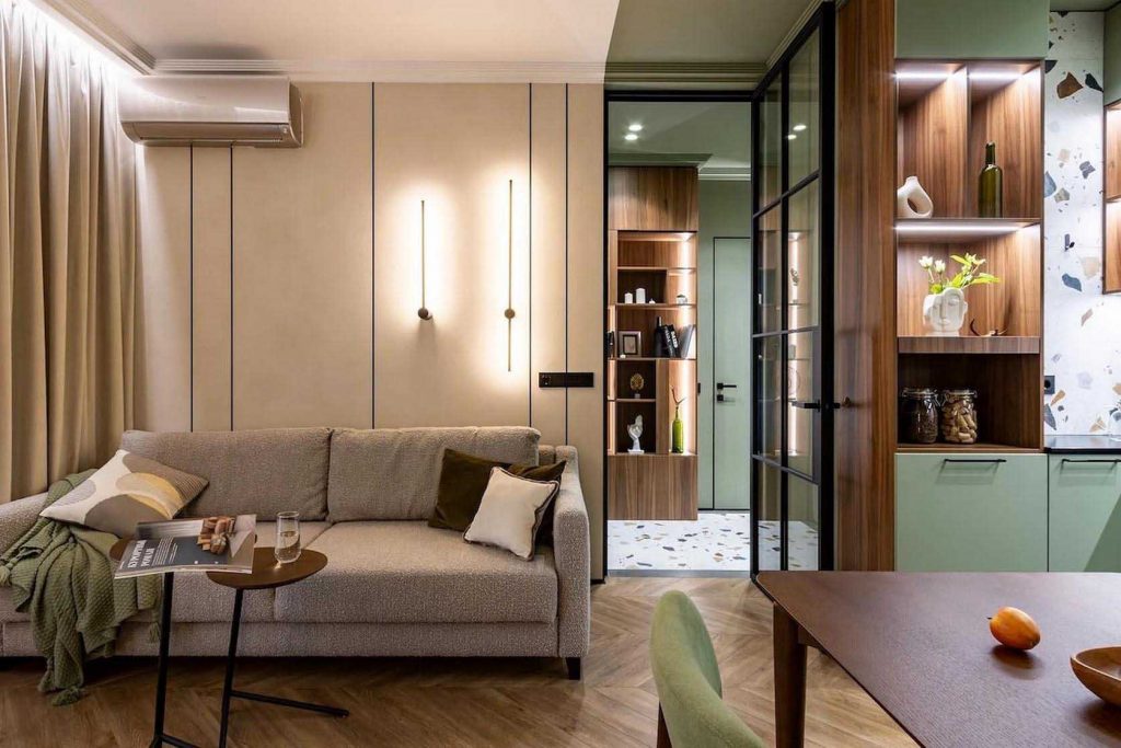 A lányuk jövőbeni otthonát rendezte be a házaspár: A pisztácia hűvös eleganciája 46 m2-en