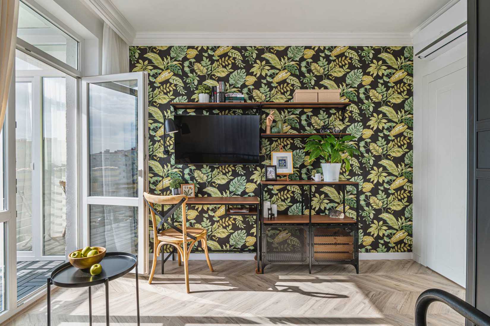 Funkcionalitás praktikus térszervezéssel és frissesség zöld árnyalatokkal Funkcionalitás praktikus térszervezéssel és frissesség zöld árnyalatokkal