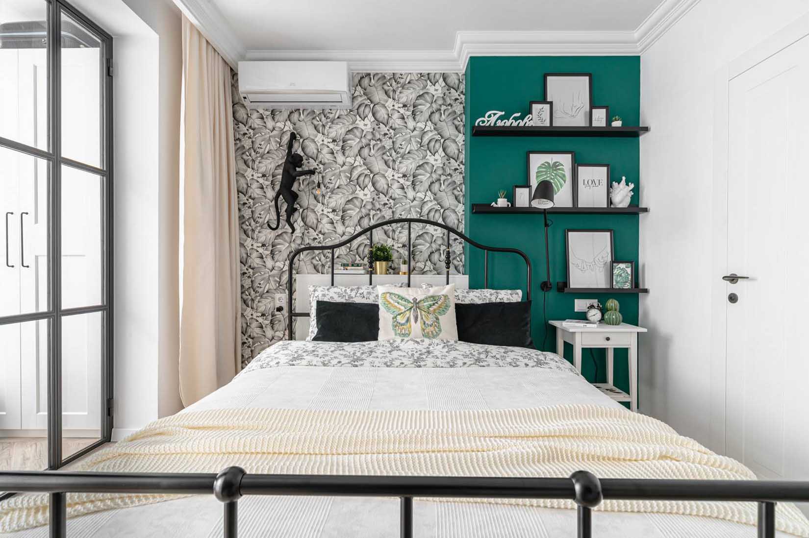 Funkcionalitás praktikus térszervezéssel és frissesség zöld árnyalatokkal Funkcionalitás praktikus térszervezéssel és frissesség zöld árnyalatokkal