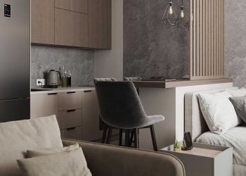 Stílusos monokróm dizájn 29 m2-es lakásban