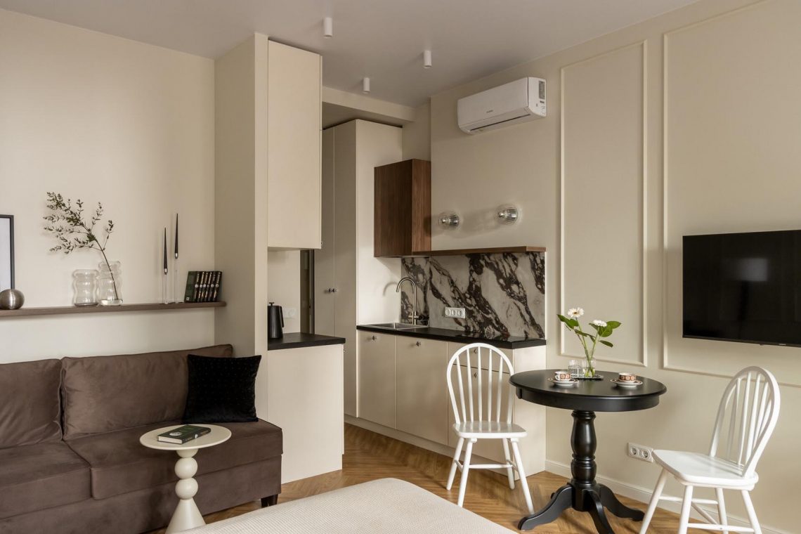 Szuper kislakás: modern klasszikus elegancia 30 m2-en