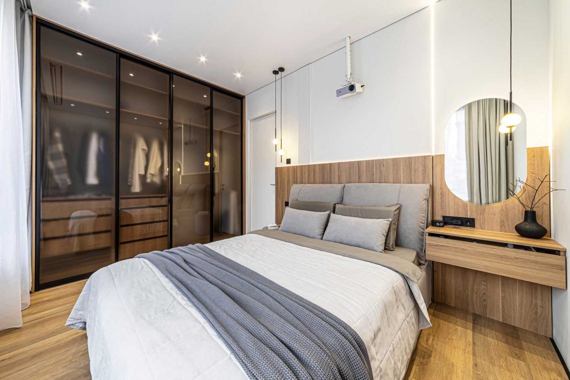 Elegáns szálloda minimalista stílusában berendezett lakás