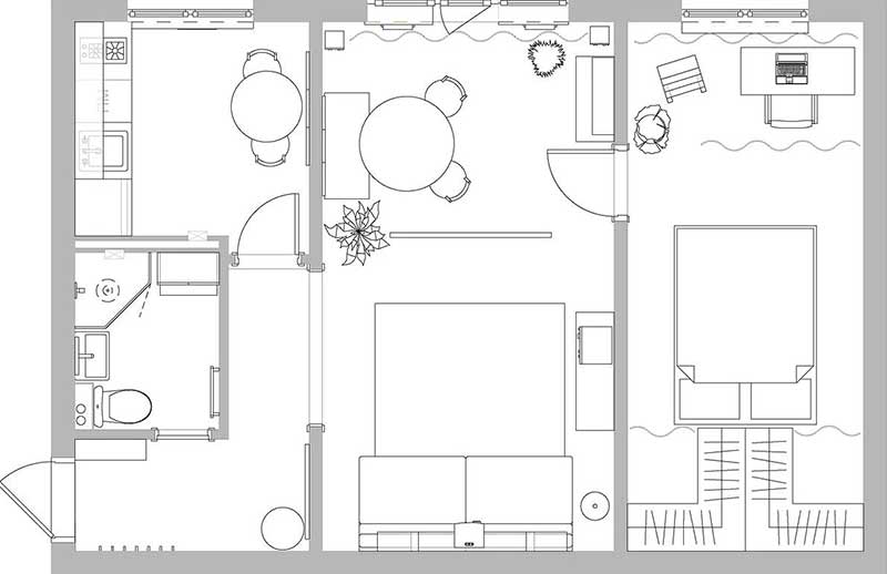 Életöröm és francia sikk kétszobás lakásban Életöröm és francia sikk kétszobás lakásban