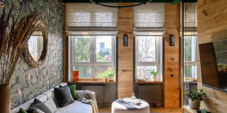 Természetes anyagok és színpaletta, harmonikus eklektika 43 m2-en