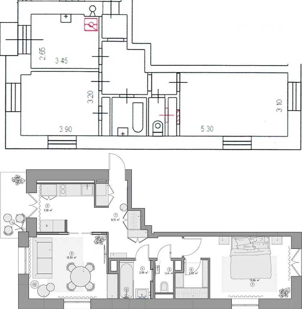 Értéknövelő lakásfelújítás: francia elegancia 50 m2-en Értéknövelő lakásfelújítás: francia elegancia 50 m2-en