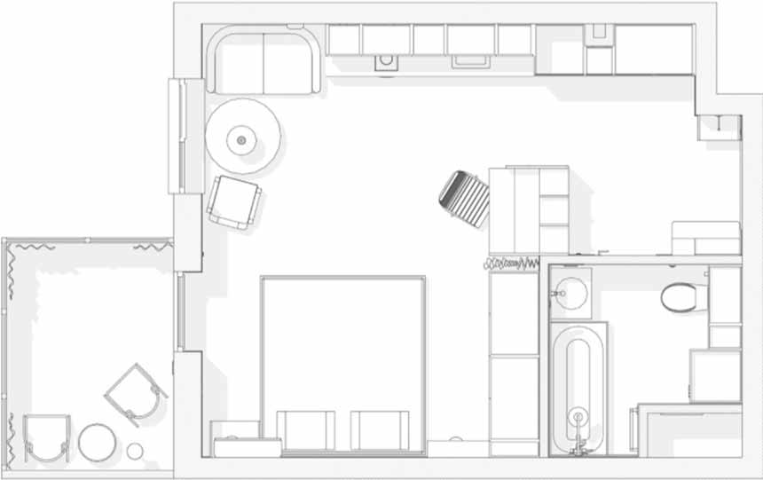 Intelligens térszervezés kis lakásban Intelligens térszervezés kis lakásban