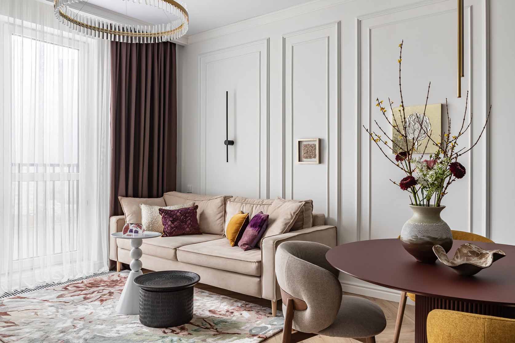 Klasszikus alapok és színes harmónia 78 m2-en Klasszikus alapok és színes harmónia 78 m2-en