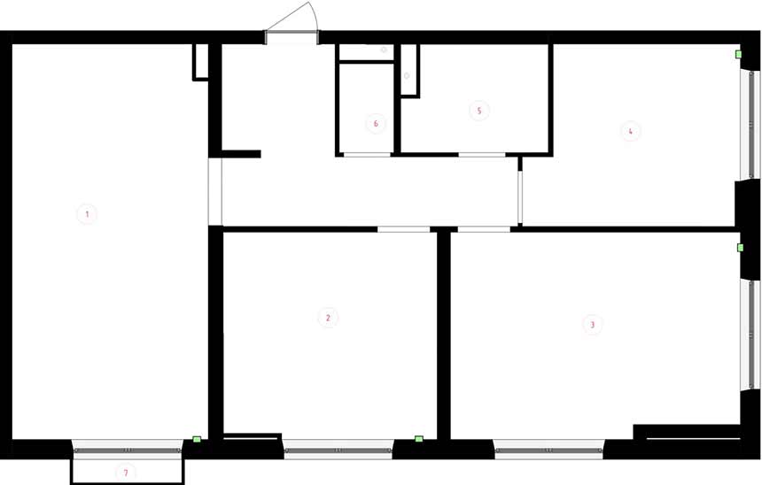 Klasszikus alapok és színes harmónia 78 m2-en Klasszikus alapok és színes harmónia 78 m2-en