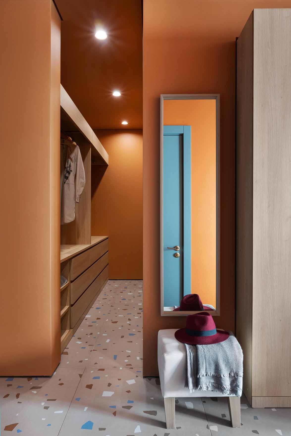 Merész színek, ötletes térszervezés 48 m2-en Merész színek, ötletes térszervezés 48 m2-en