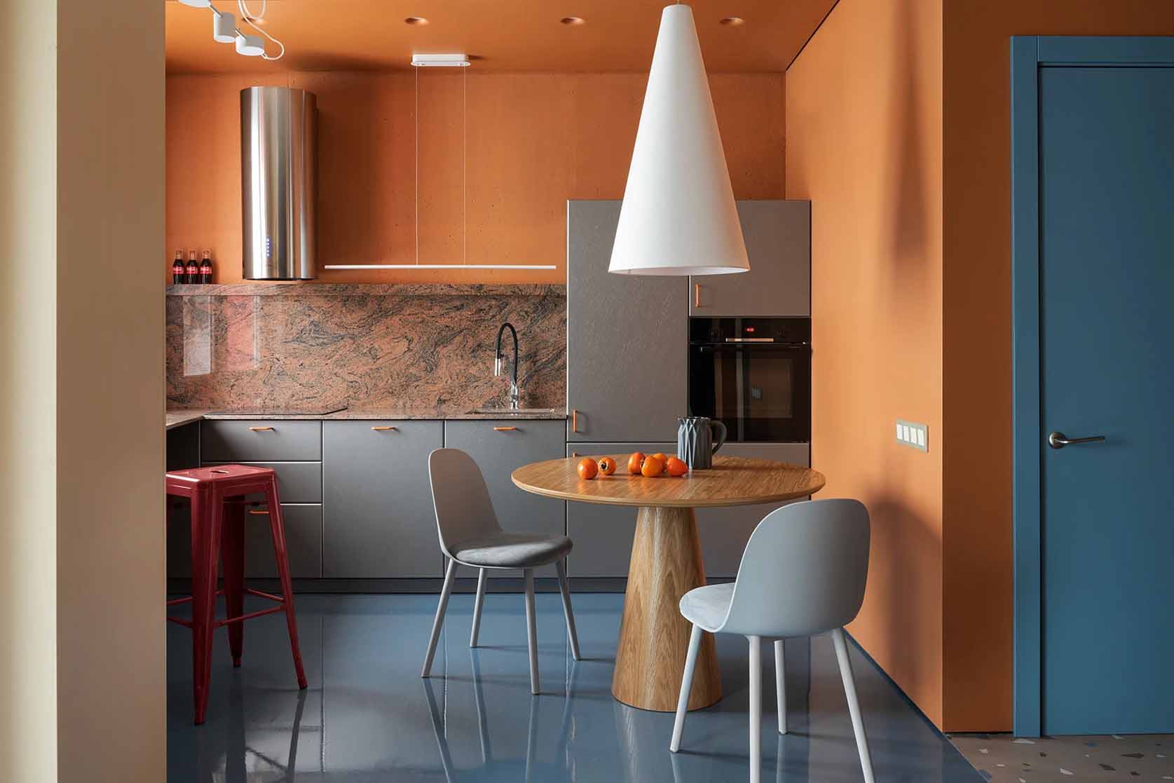 Merész színek, ötletes térszervezés 48 m2-en Merész színek, ötletes térszervezés 48 m2-en