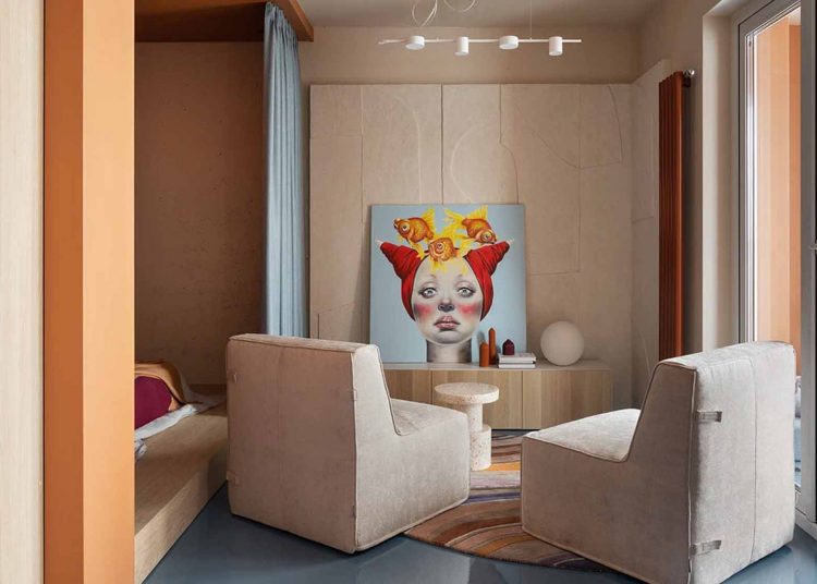 Merész színek, ötletes térszervezés 48 m2-en