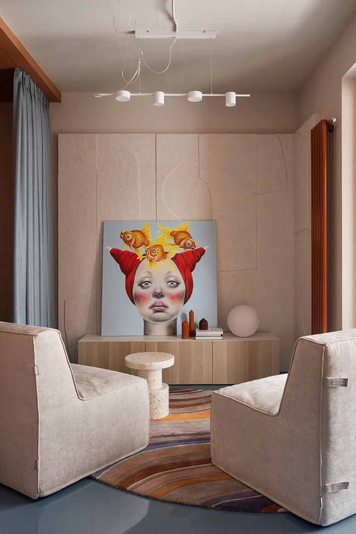 Merész színek, ötletes térszervezés 48 m2-en Merész színek, ötletes térszervezés 48 m2-en