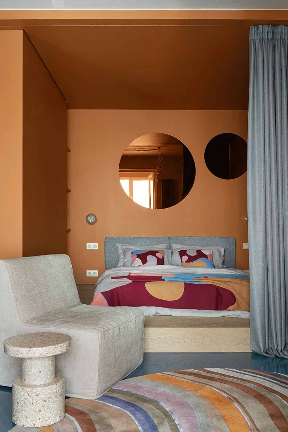 Merész színek, ötletes térszervezés 48 m2-en