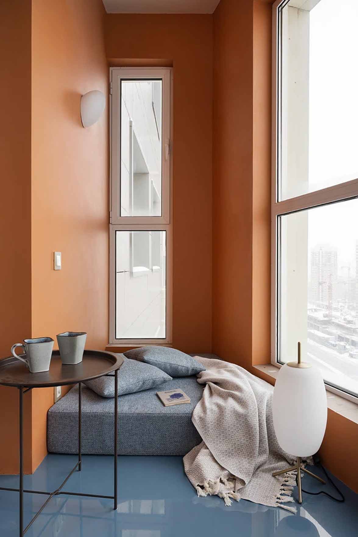 Merész színek, ötletes térszervezés 48 m2-en Merész színek, ötletes térszervezés 48 m2-en