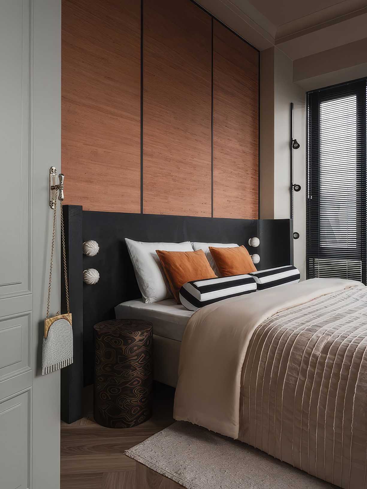 Modern eklektika lágy, semleges színekkel, meleg textíliákkal és a természetes textúrákkal