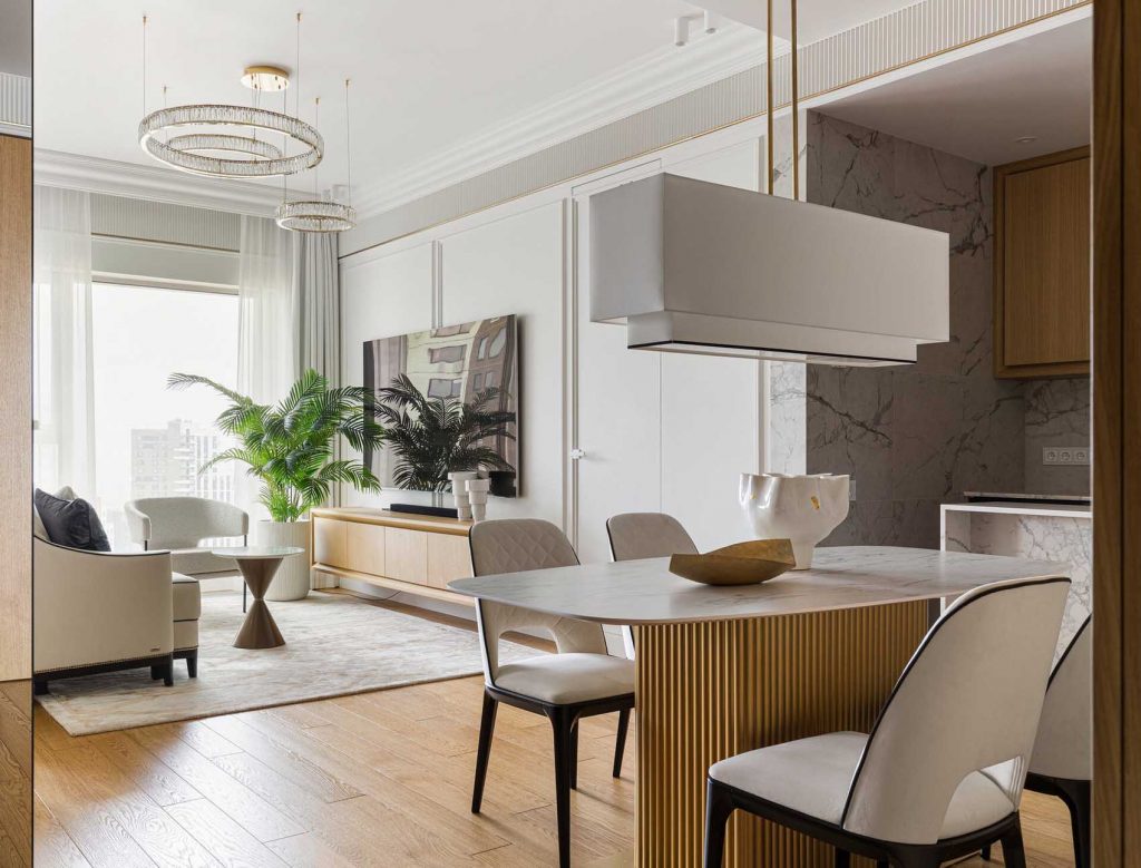 Modern, elegáns, otthonos: fehér és fa összhangja