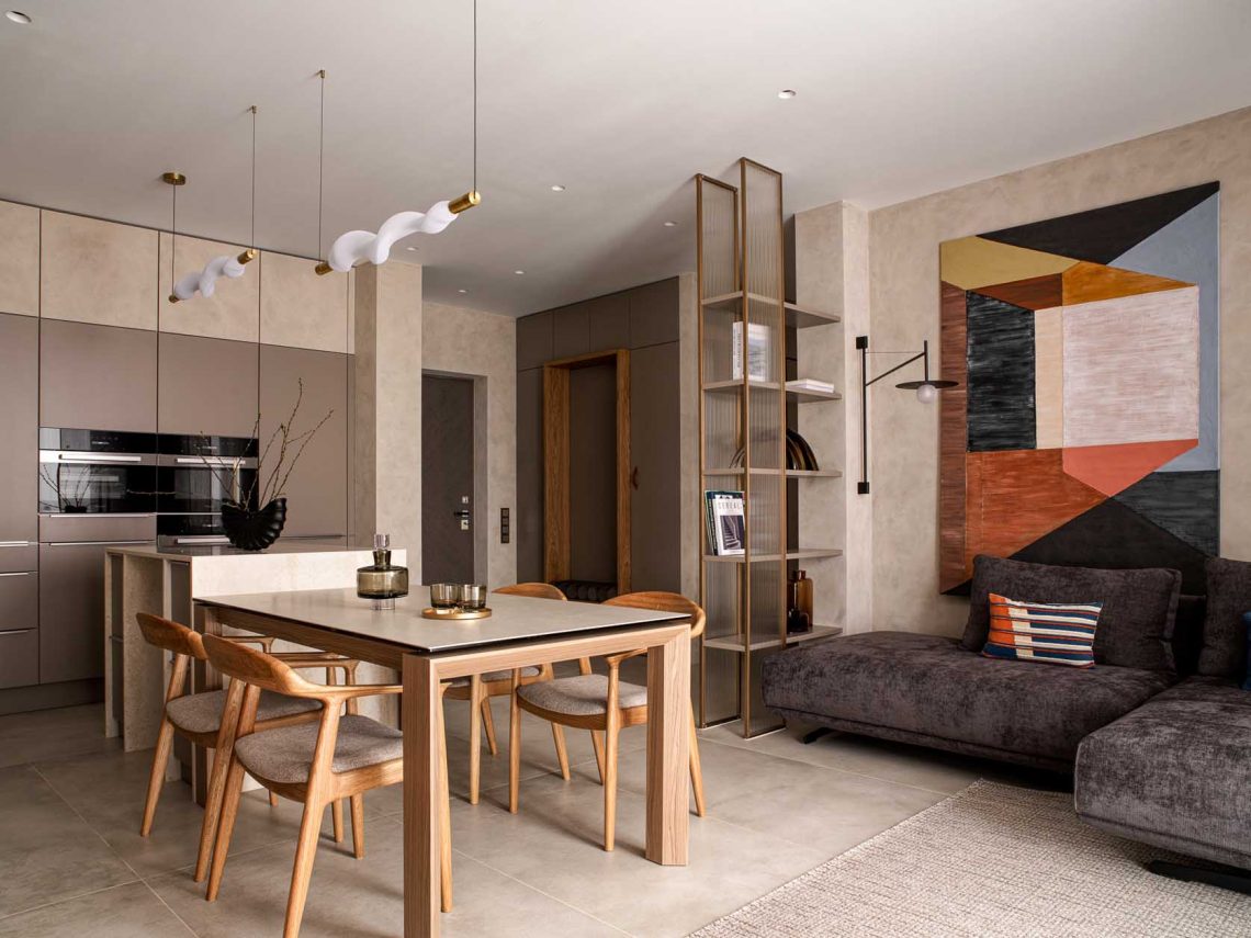 Meleg, természetes színpaletta, férfias otthon